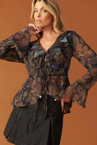 SECRET GARDEN WOVEN TOP - Glamourous Grace
