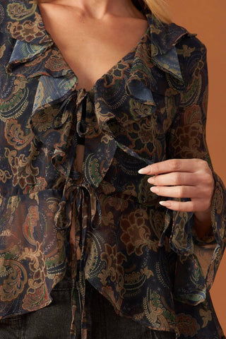 SECRET GARDEN WOVEN TOP - Glamourous Grace
