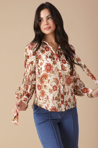 MEMORIES IN FOCUS WOVEN BLOUSE - Glamourous Grace