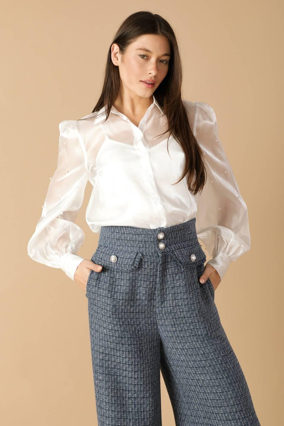 GIRL ON THE GO ORGANZA TOP - Glamourous Grace