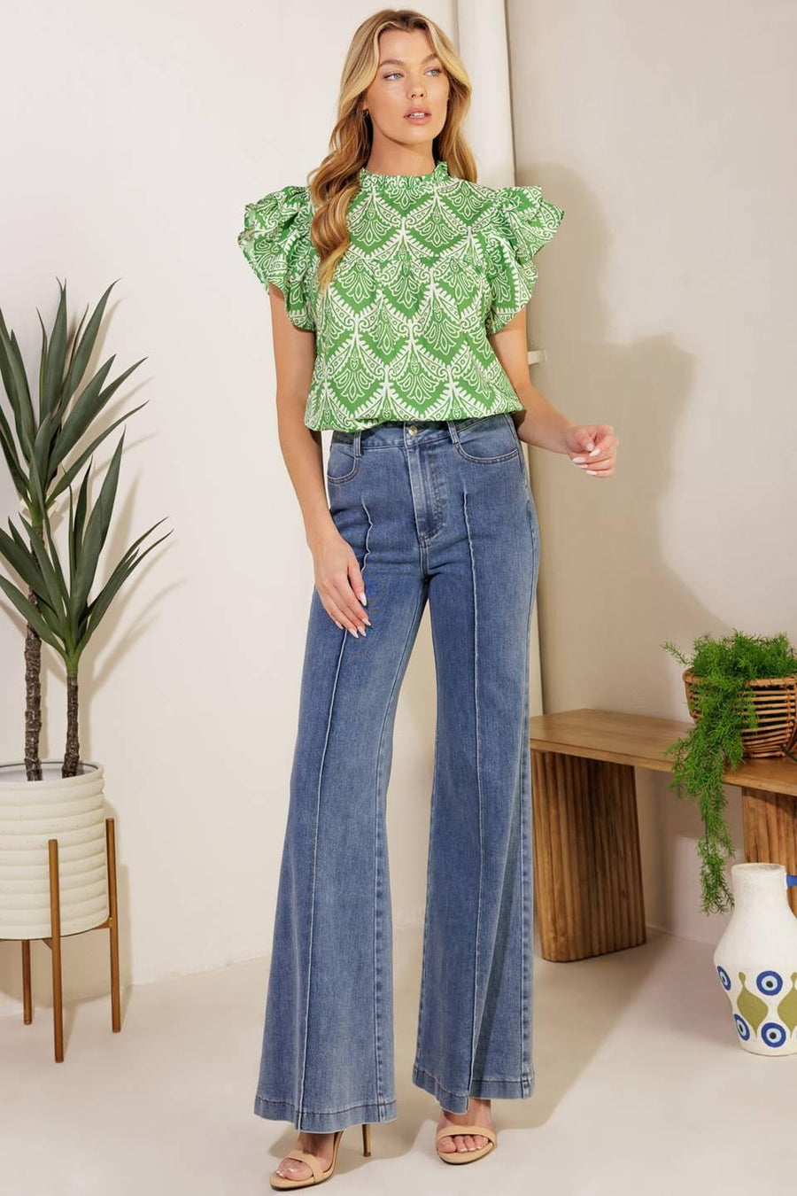 WANT YOU AROUND WOVEN TOP - Glamourous Grace