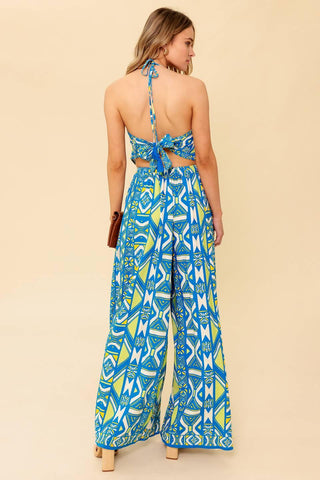 STUN LIKE ME NAVY WOVEN TOP AND PANT SET - Glamourous Grace