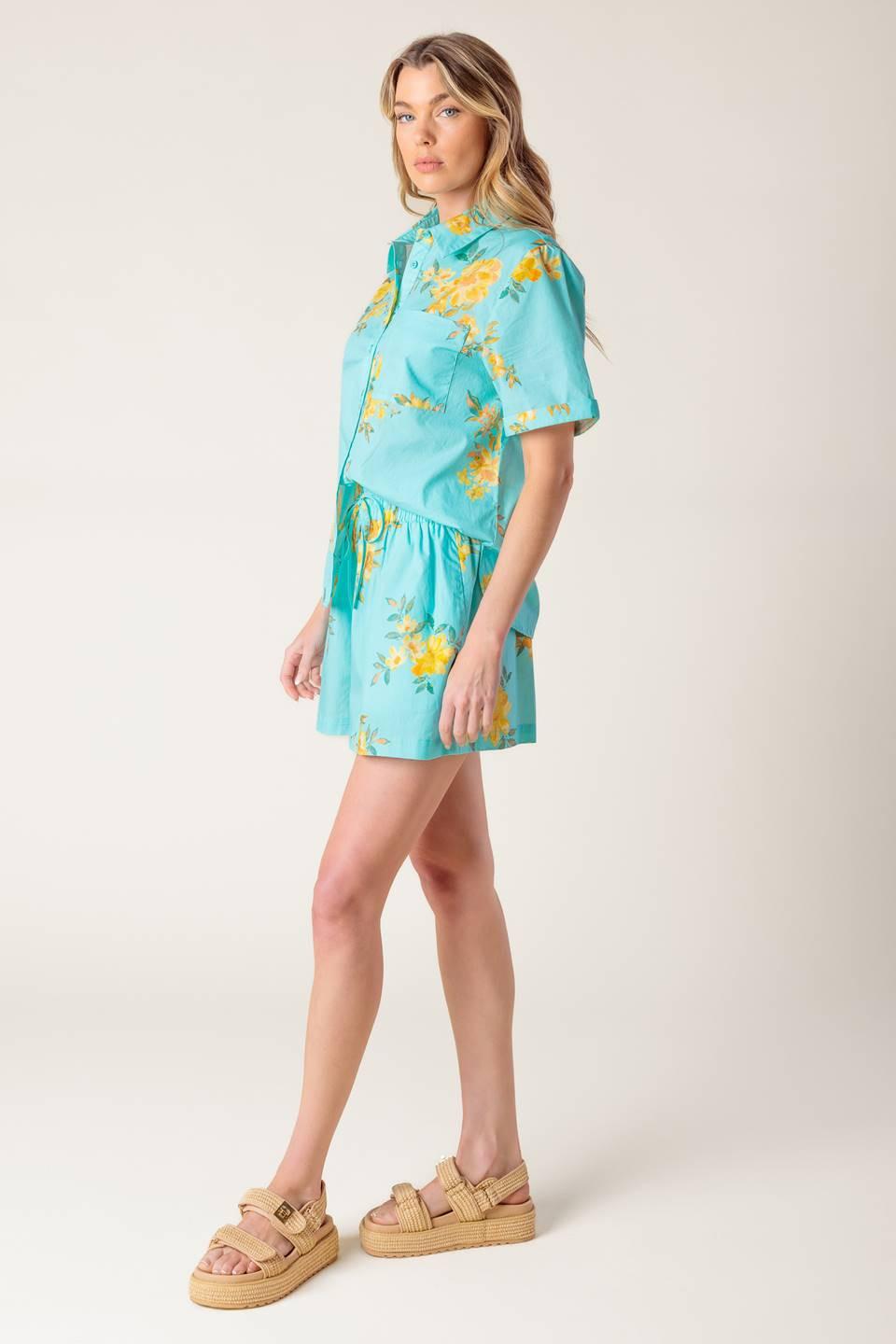 TREASURED TIMES WOVEN TOP AND SHORT SET - Glamourous Grace