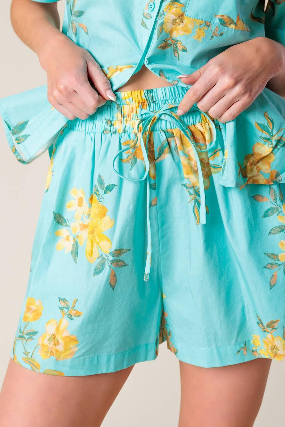 TREASURED TIMES WOVEN TOP AND SHORT SET - Glamourous Grace