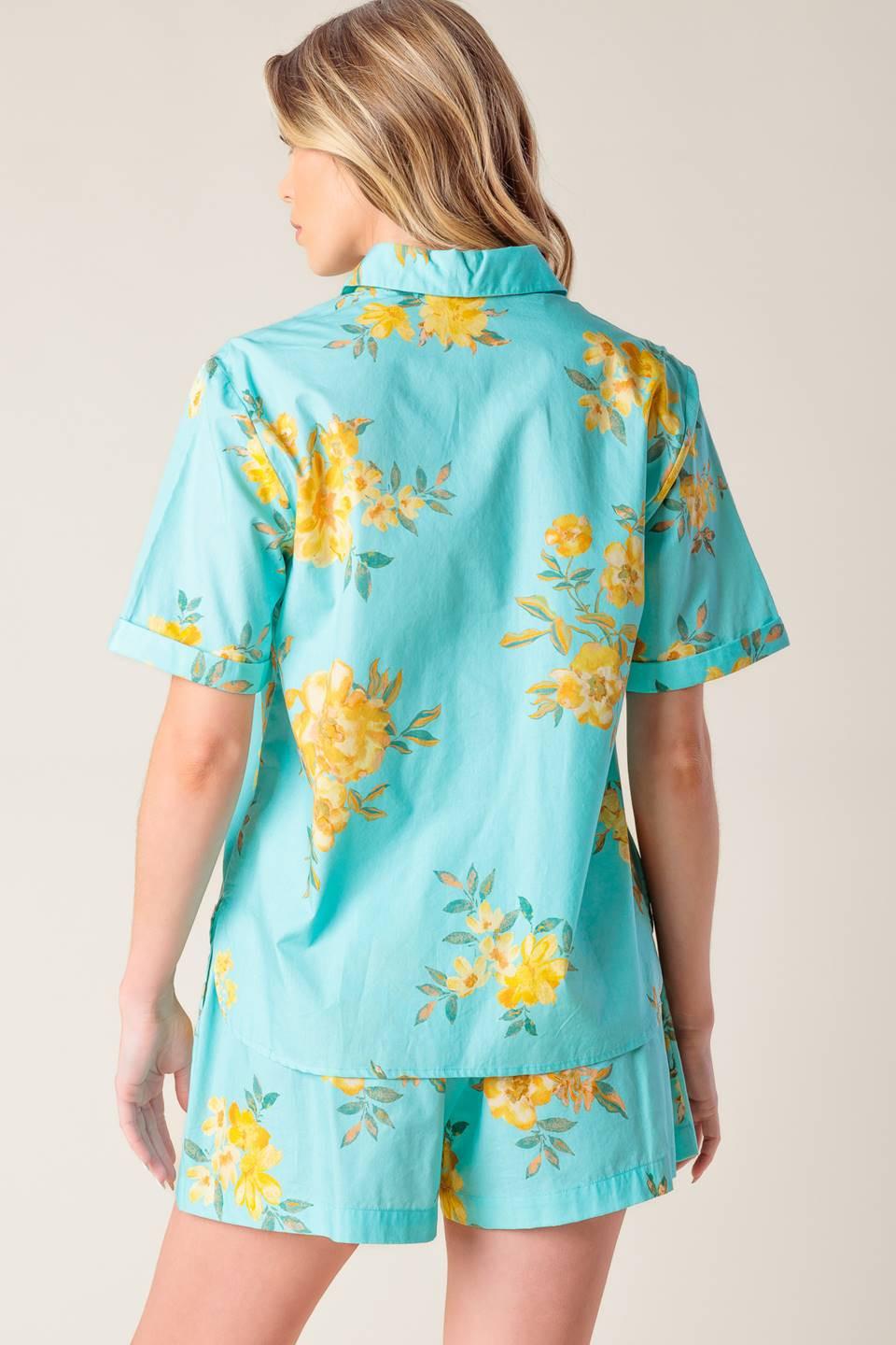 TREASURED TIMES WOVEN TOP AND SHORT SET - Glamourous Grace
