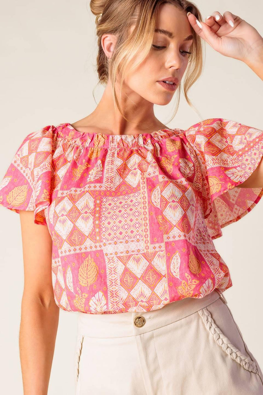 WHERE TO NEXT WOVEN TOP - Glamourous Grace