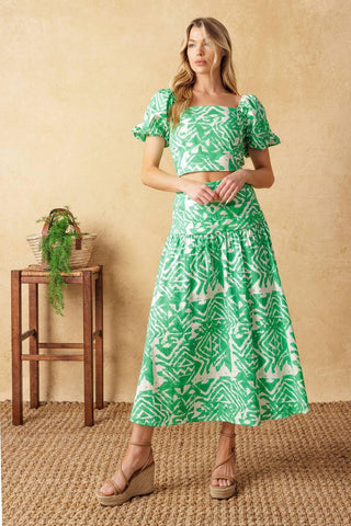 DESTINED FOR MORE WOVEN TOP AND SKIRT SET - Glamourous Grace