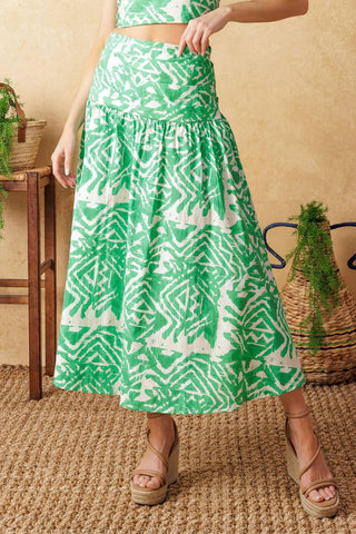 DESTINED FOR MORE WOVEN TOP AND SKIRT SET - Glamourous Grace