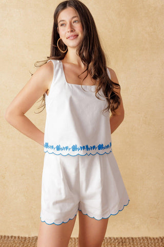 CONFIDENT SENSATION WOVEN TOP AND SHORT SET - Glamourous Grace