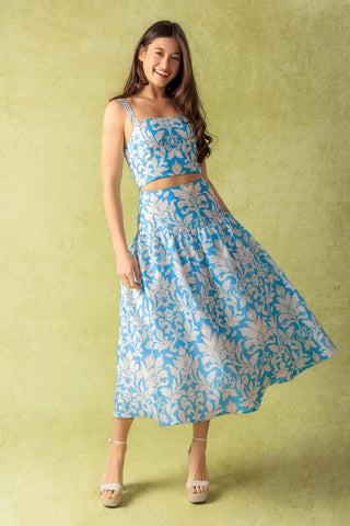LITTLE MOMENTS WOVEN TOP AND SKIRT SET - Glamourous Grace