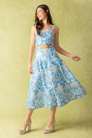 LITTLE MOMENTS WOVEN TOP AND SKIRT SET - Glamourous Grace