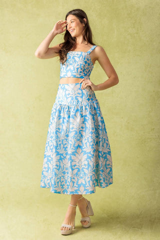 LITTLE MOMENTS WOVEN TOP AND SKIRT SET - Glamourous Grace