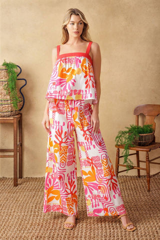 OVER YOU AGAIN WOVEN TOP AND PANT SET - Glamourous Grace