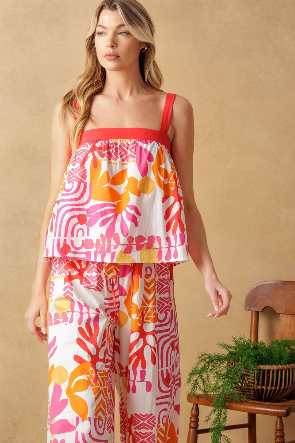 OVER YOU AGAIN WOVEN TOP AND PANT SET - Glamourous Grace