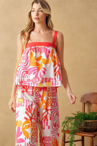 OVER YOU AGAIN WOVEN TOP AND PANT SET - Glamourous Grace