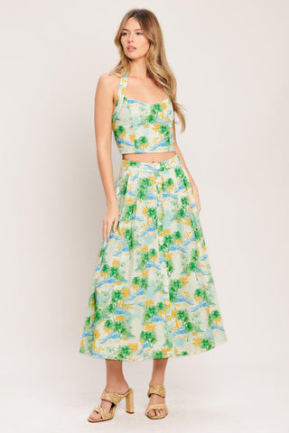 PICTURE PERFECT WOVEN TOP AND SKIRT SET - Glamourous Grace