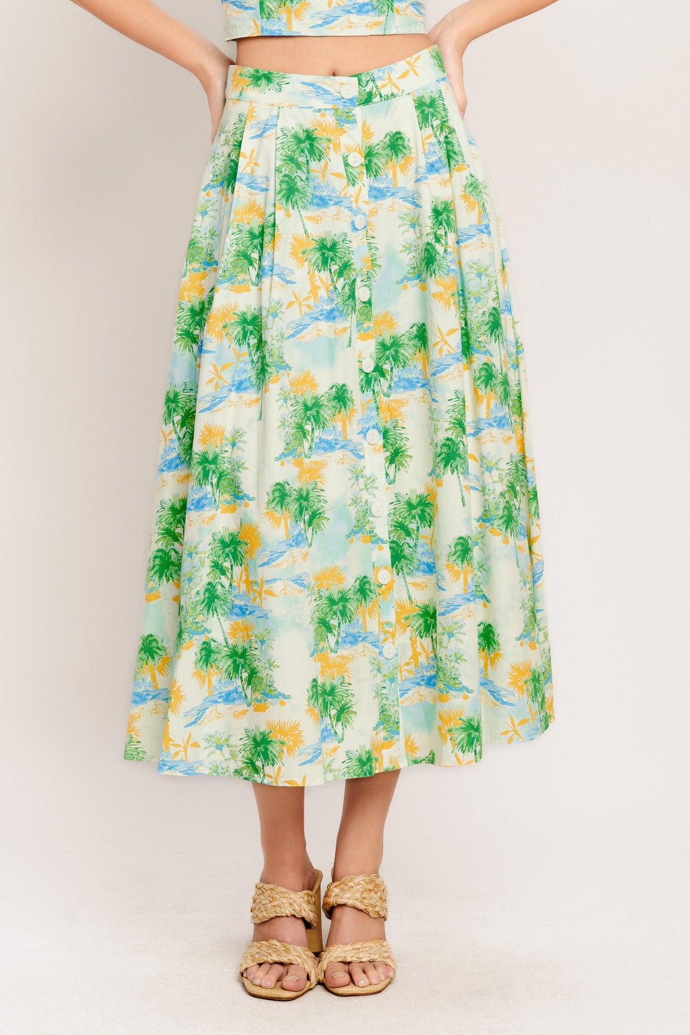 PICTURE PERFECT WOVEN TOP AND SKIRT SET - Glamourous Grace