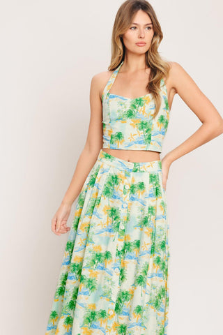 PICTURE PERFECT WOVEN TOP AND SKIRT SET - Glamourous Grace
