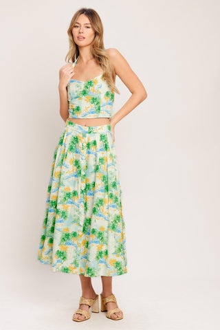 PICTURE PERFECT WOVEN TOP AND SKIRT SET - Glamourous Grace