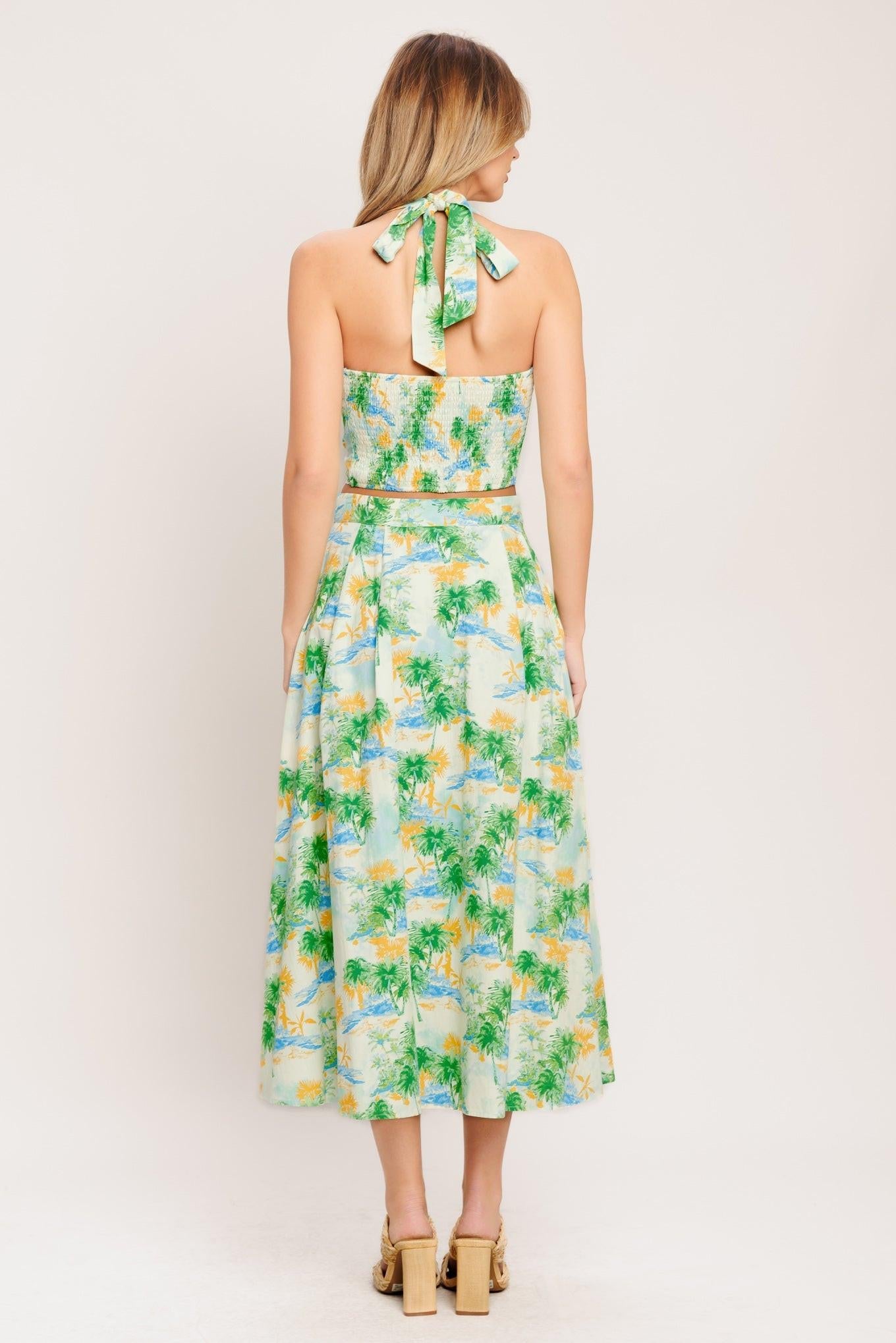 PICTURE PERFECT WOVEN TOP AND SKIRT SET - Glamourous Grace