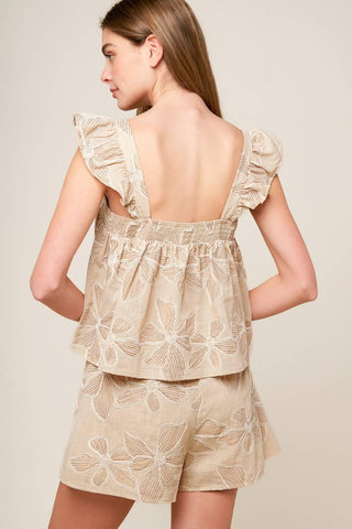 DARCY DREAM WOVEN TOP AND SHORTS SET - Glamourous Grace