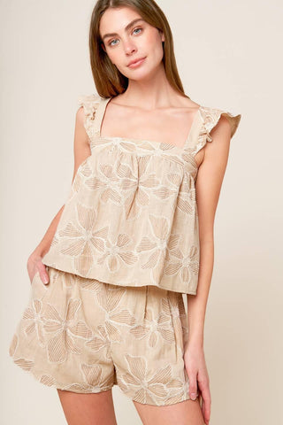 DARCY DREAM WOVEN TOP AND SHORTS SET - Glamourous Grace