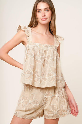 DARCY DREAM WOVEN TOP AND SHORTS SET - Glamourous Grace