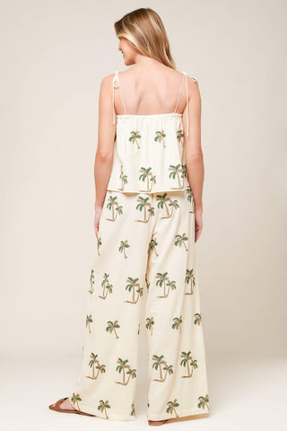 TERRIFIC TIMING IVORY WOVEN TOP AND PANT SET - Glamourous Grace