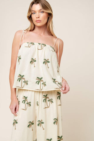 TERRIFIC TIMING IVORY WOVEN TOP AND PANT SET - Glamourous Grace