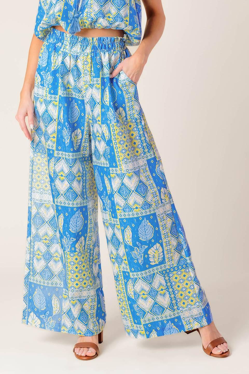 LET'S GET OUT OF TOWN WOVEN TOP AND PANT SET - Glamourous Grace