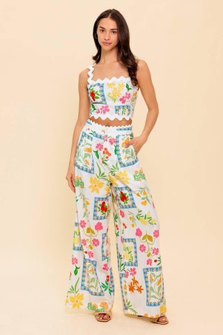 MARIGOLD IVORY WOVEN TOP AND PANT SET - Glamourous Grace