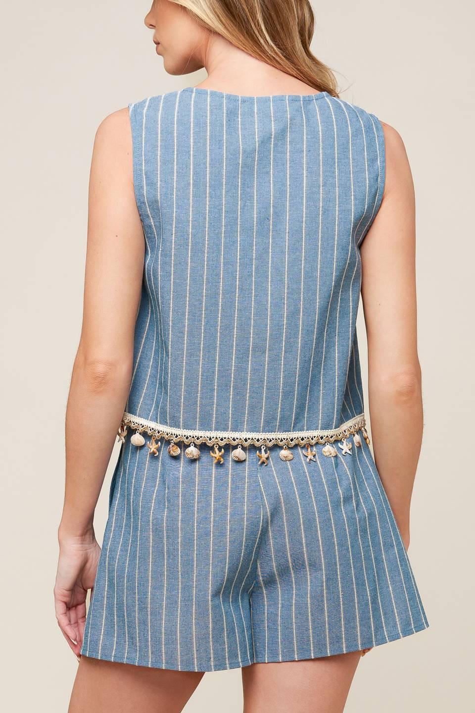 SONGS OF THE SKY WOVEN TOP AND SHORTS SET - Glamourous Grace