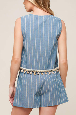 SONGS OF THE SKY WOVEN TOP AND SHORTS SET - Glamourous Grace