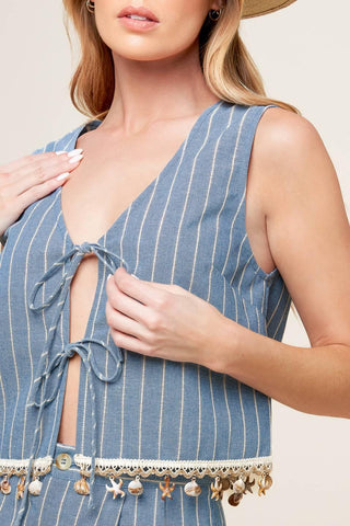 SONGS OF THE SKY WOVEN TOP AND SHORTS SET - Glamourous Grace
