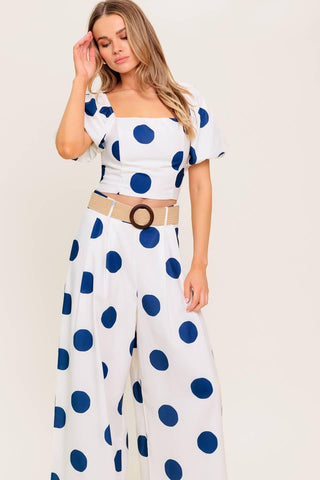 COCONUT KISS  NAVY TOP AND PANT SET - Glamourous Grace