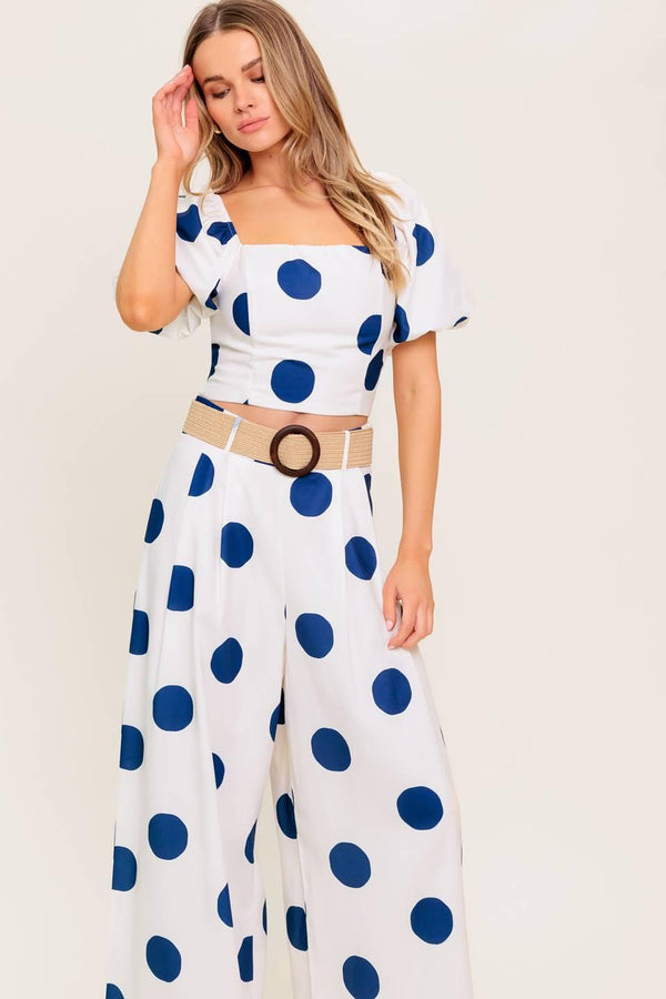 COCONUT KISS  NAVY TOP AND PANT SET - Glamourous Grace