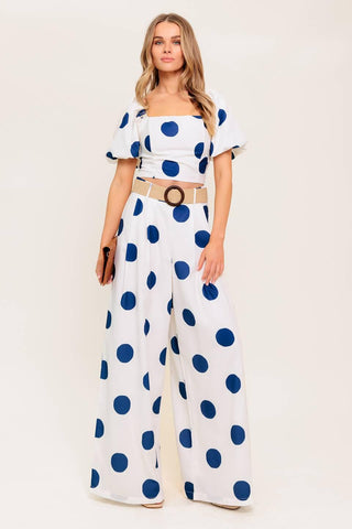 COCONUT KISS  NAVY TOP AND PANT SET - Glamourous Grace