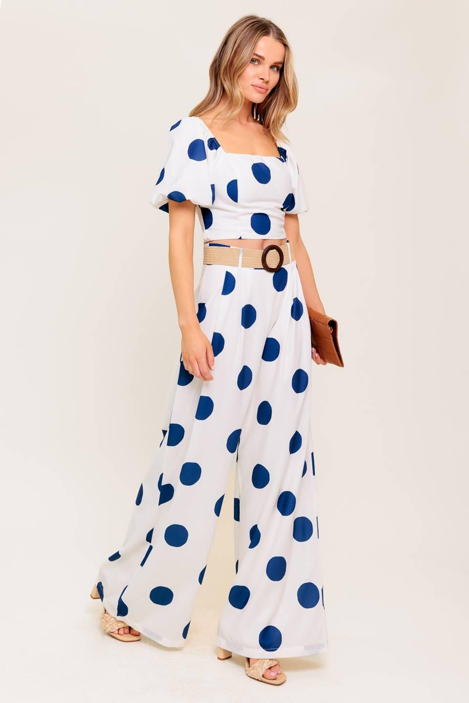 COCONUT KISS  NAVY TOP AND PANT SET - Glamourous Grace