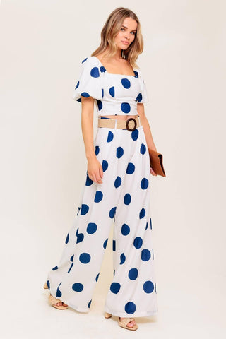 COCONUT KISS  NAVY TOP AND PANT SET - Glamourous Grace