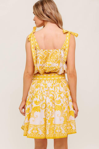 TWIG LIGHT NOIR WOVEN TOP AND SKIRT SET - Glamourous Grace