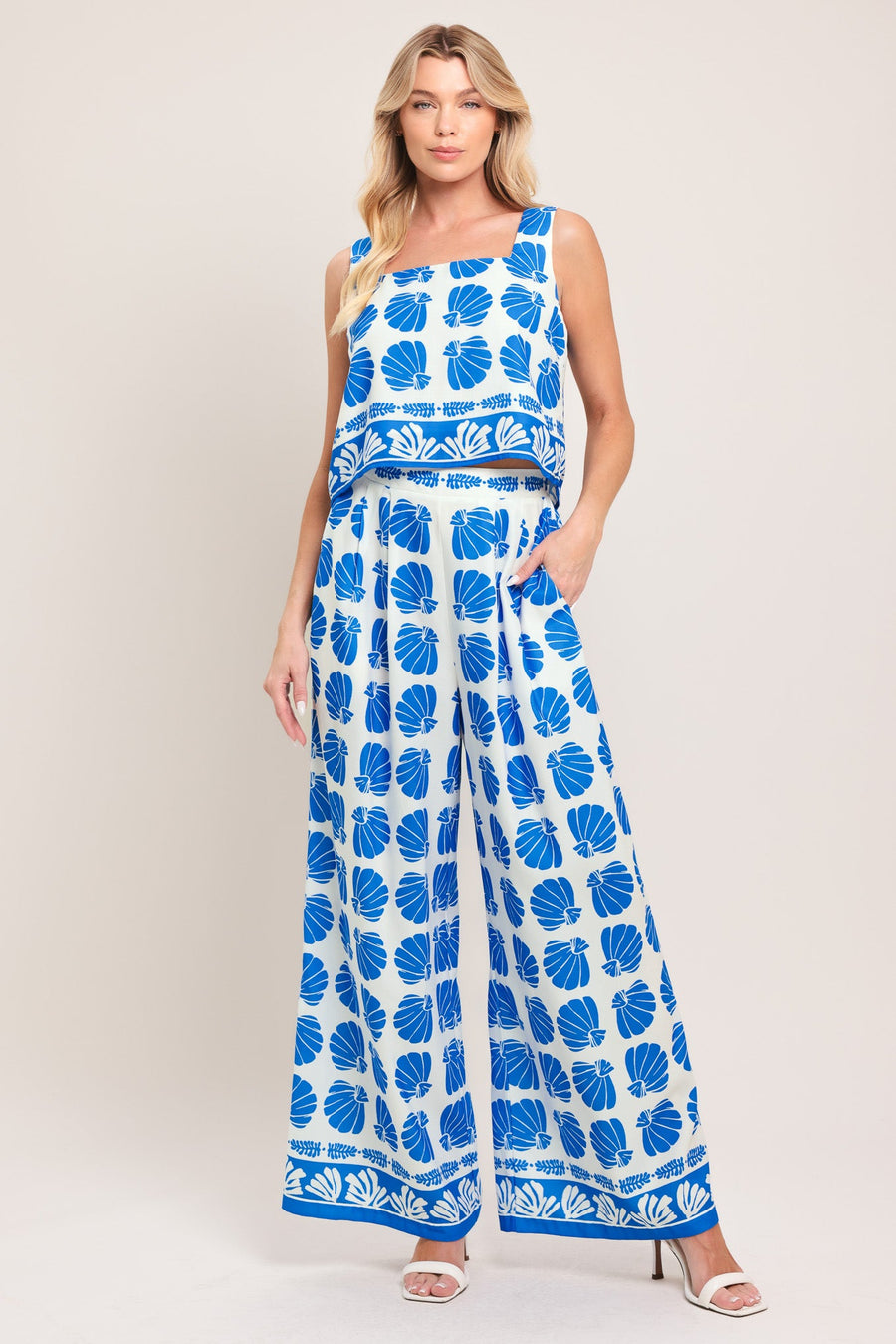 ISLAND SHELL WOVEN TOP AND PANT SET - Glamourous Grace