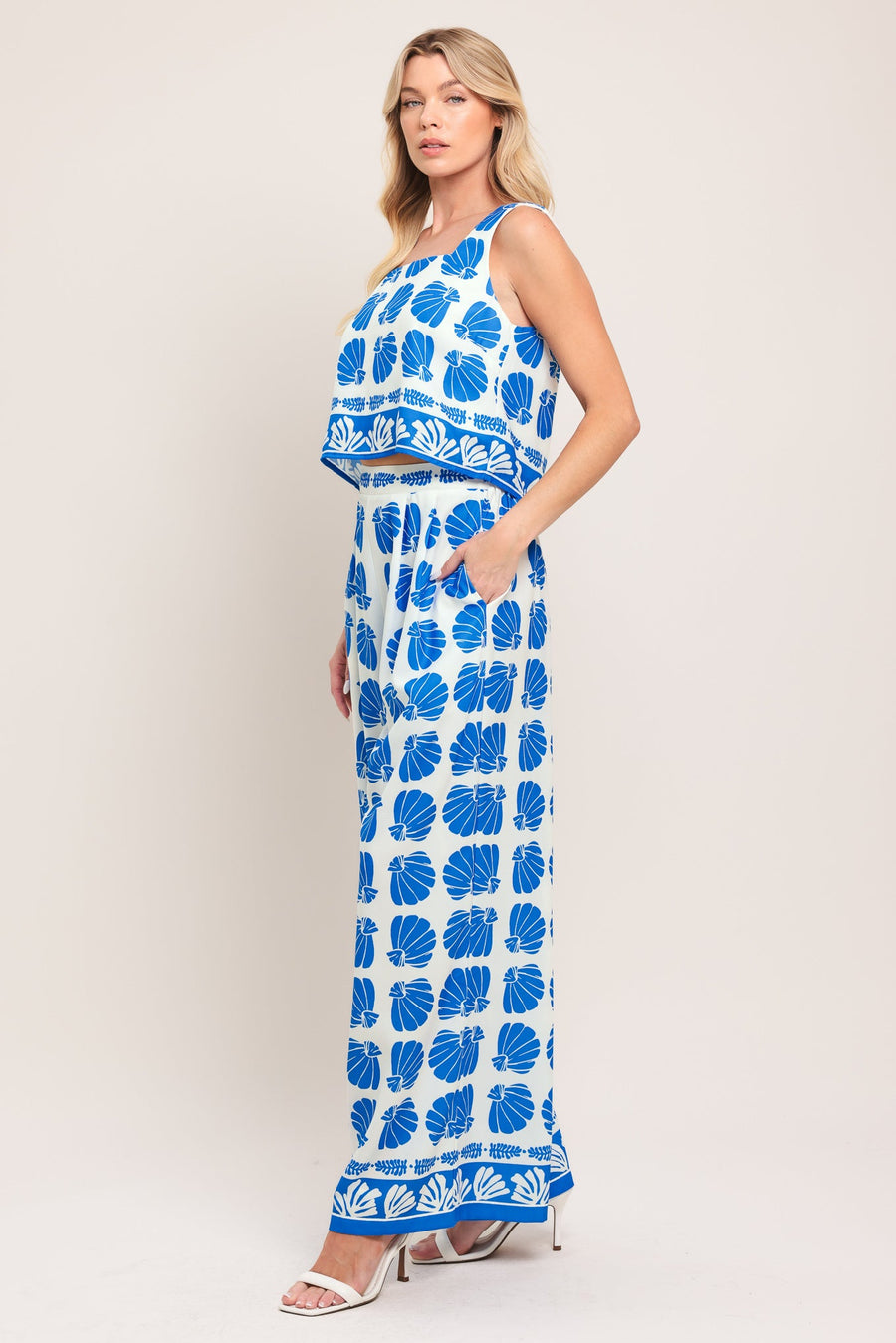ISLAND SHELL WOVEN TOP AND PANT SET - Glamourous Grace