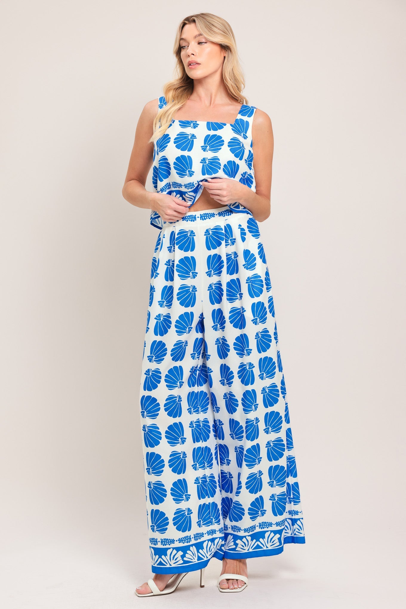 ISLAND SHELL WOVEN TOP AND PANT SET - Glamourous Grace