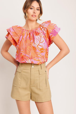 EVENING GLOW PINK WOVEN TOP - Glamourous Grace