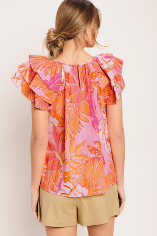 EVENING GLOW PINK WOVEN TOP - Glamourous Grace