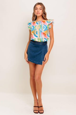 VACATION STATE OF MIND WOVEN TOP - Glamourous Grace