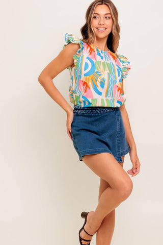 VACATION STATE OF MIND WOVEN TOP - Glamourous Grace