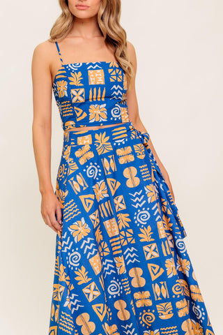 DEWDROP SILENCE WOVEN TOP AND SKIRT SET - Glamourous Grace