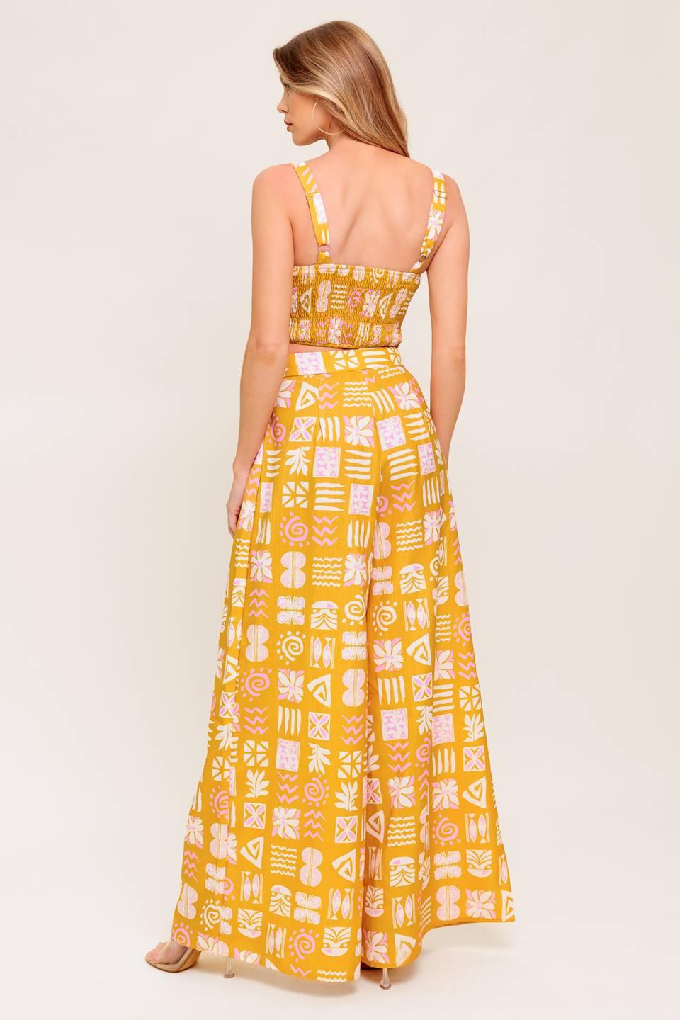 PRETTY MEADOW WOVEN TOP AND PANT SET - Glamourous Grace