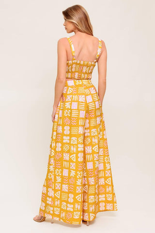 PRETTY MEADOW WOVEN TOP AND PANT SET - Glamourous Grace